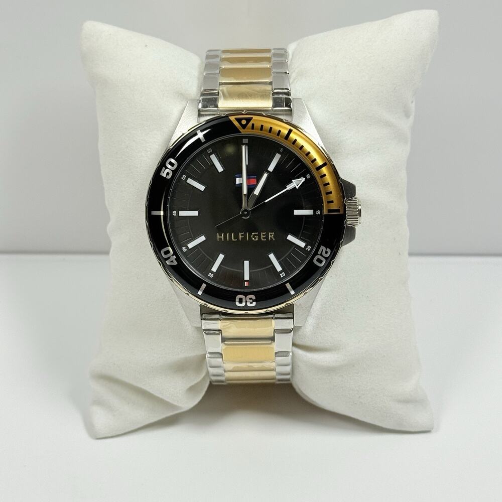 Tommy Hilfiger Logan 1792013 Black Dial Two Tone Bracelet Men’s Watch